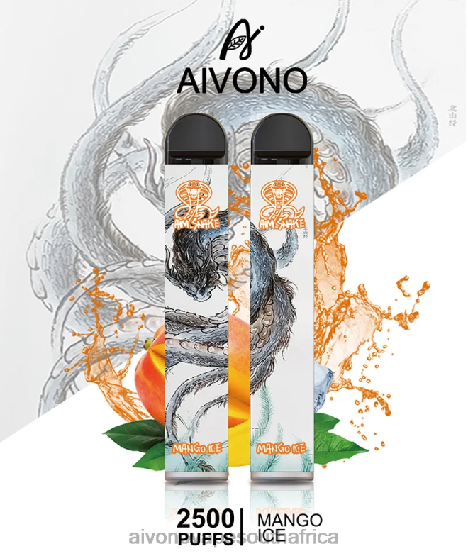 Aivono AIM SNAKE 2500 Mango Ice FJP86313 - Aivono Puffs