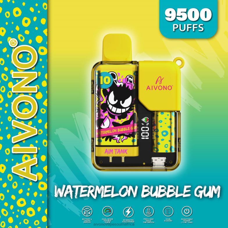 Aivono AIM TANK 9500 Watermelon Bubble Gum FJP8644 - Aivono Vape South Africa